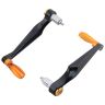 Allextreme EXUL2GL 7/8" Universal CNC Handlebar Brake Protector Metal Alloy Clutch Lever Protection Guard Extra Durable, Adjustable Angle & Length for Motorcycle (Golden)