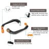 Allextreme EXUL2GL 7/8" Universal CNC Handlebar Brake Protector Metal Alloy Clutch Lever Protection Guard Extra Durable, Adjustable Angle & Length for Motorcycle (Golden)