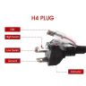 Allextreme EX7WH01 75W Full Ring Round White LED Headlight 7 Inch Hi/Low Beam Angel Eye Lamp Compatible with Bullet/Harley Davidson/Jeep Wrangler (White & Yellow, Pack of 1)