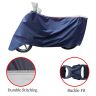 Allextreme M-7015 Full Bike Body Cover Water Resistant Dustproof Rustproof UV Protection Cover Compatible for Splendor Platina Deluxe and Upto Pulsar 180cc Size (Navy Blue & White, Medium)