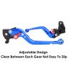 Allextreme EXCLL01B Clutch Brake Lever Heavy Duty 6 Positions Adjustment for Activa (Blue, 2 Pcs)