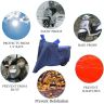 Allextreme S-7009 Full Bike Body Cover Water Resistant Dustproof Rustproof UV Protection Cover Compatible for Activa Maestro Scooty and All Two Wheeler Scooter (Navy Blue & Blue, Small)