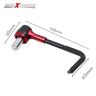 Allextreme EXBHDCR 7/8" CNC Protector Handlebar Brake Clutch Lever Protection Guard Compatible for Bullet Bajaj TVS Yamaha and Other Bikes (Red)