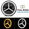 Allextreme EX7WYP1 7 Inch Full Ring Round LED Headlight with Hi/Low Beam White & Yellow Angel Eye Lamp Compatible with Bullet, Harley Davidson Jeep Wrangler (75W, Pack of 1)