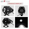 AllExtreme EXU5FB2U5 CREE LED Driving Full Black Fog Light in Aluminum Body with Switch and Mounting Brackets for All Motorcycles and Cars (10W, White Light, 2 PCS)