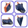 Allextreme S-7017 Full Bike Body Cover Water Resistant Dustproof Rustproof UV Protection Cover Compatible for Activa Maestro Scooty and All Two Wheeler Scooter (Black & Orange, Small)
