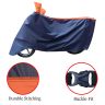Allextreme S-7017 Full Bike Body Cover Water Resistant Dustproof Rustproof UV Protection Cover Compatible for Activa Maestro Scooty and All Two Wheeler Scooter (Black & Orange, Small)