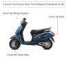 Allextreme S-7017 Full Bike Body Cover Water Resistant Dustproof Rustproof UV Protection Cover Compatible for Activa Maestro Scooty and All Two Wheeler Scooter (Black & Orange, Small)