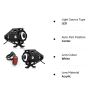 AllExtreme EXU5FB2U5 CREE LED Driving Full Black Fog Light in Aluminum Body with Switch and Mounting Brackets for All Motorcycles and Cars (10W, White Light, 2 PCS)