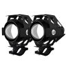 Allextreme EXU5WL2 U5 CREE LED Driving Full Black Fog Light Aluminium Body with Mounting Brackets for All Motorcycles and Cars (20W, White, 2 Pcs)