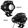 Allextreme EXU5WL2 U5 CREE LED Driving Full Black Fog Light Aluminium Body with Mounting Brackets for All Motorcycles and Cars (20W, White, 2 Pcs)