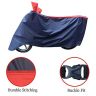 Allextreme S-7012 Full Bike Body Cover Water Resistant Dustproof Rustproof UV Protection Cover Compatible for Activa Maestro Scooty and All Two Wheeler Scooter (Navy Blue & Red, Small)