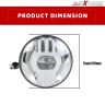 Allextreme EX7IWH2 7 Inch Full Ring Round LED 75W Headlight with High Low Beam Halo Angel Eyes DRL Lamp for Jeep Wrangler Off Road Car and Motorcycle (Pack of 2, Chrome)