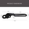ALLEXTREME TBRE-211 Bike Paddle Type Anti Skid Rear Footrest for Bullet Classic Electra, Standard 350cc & 500cc Motorcycles (Black)