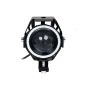 Allextreme EXRU7F1 Super Power Spot Beam U7 Led Fog Light, With Angel Eyes Light Ringthree Mode High Beam 125W Cree Fog Spotlight For Motorcycle 1Pc - Red