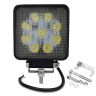 Allextreme EX9SW1P 9 LED Square Fog Light 4 Inch CREE Spot Beam Work Lamp with Mounting Brackets for Car and Motorcycle (27W, White Light, 1 PC)