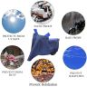 Allextreme XL-7009 Full Bike Body Cover Water Resistant Dustproof Rustproof UV Protection Cover Compatible for Royal Enfield Bullet Avenger Karishma and above Size (Navy Blue & Blue, X-Large)