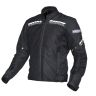 Allextreme SPEEDO Unisex All weather Adult Motorcycle Riding Jacket with Impact Protection Back & Elbow Guard Reflective Stickers and Abrasion Resistance (3XL, Black and White)