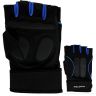 Allextreme ‎AENG001 Multipurpose Gym and Bike Wrist Half Finger Gloves for Fitness Weightlifting Exercise Sport Cycling (Blue_Large)