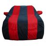 Allextreme MYY5004 Car Body Cover Compatible with Mahindra Xylo Custom Fit Dustproof UV Heat Resistant Indoor Outdoor Body Protection (Navy Blue & Red with Mirror)