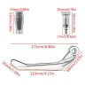 Allextreme EXUL2SL 7/8" Universal CNC Handlebar Brake Protector Metal Alloy Clutch Lever Protection Guard Extra Durable, Adjustable Angle & Length for Motorcycle (Silver)