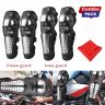 AllExtreme EXPBKG4 Stainless Steel Breathable Adjustable Knee & Elbow Pads Protection Motorcycle Racing Riding Unisex Guard Armor Protective Gear with Microfiber Towel (Black)