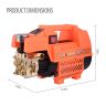 AllExtreme 1800W High Power Car Pressure Washer Pump 125 Bar Portable Cleaning Machine with Accessories 9 L/MIN Flow Rate for Cars Bikes Indoor & Outdoor Garden