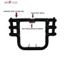 Allextreme with 3 Rod Bars Leg Guard with Wrapped Rope for Royal Enfield Bullet Standard, Royal Enfield Bullet Classic