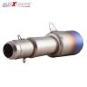 AllExtreme 51mm Inlet Long Grenade Launcher Shape Exhaust Pipe Muffler Silencer with Grenade Explosion Fire Shot Sound for Scooter Motorbike Street Dirt Bike ATV Quad Bike - Grey Blue