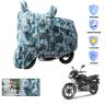 AllExtreme 100% Tested Waterproof Bike Body Cover Dustproof Indoor Outdoor UV Protection Rain Cover Compatible for Splendor Platina HF-Deluxe and Upto Pulsar 180cc Size (Army Green, Medium)