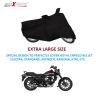 AllExtreme EXBBC047 Bike Body Cover Compatible for Bullet & Other Bikes with Sun UV Dust Wind Protection (Black, Large)
