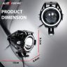 Allextreme EXRU7F1 Super Power Spot Beam U7 Led Fog Light, With Angel Eyes Light Ringthree Mode High Beam 125W Cree Fog Spotlight For Motorcycle 1Pc - Red