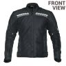 Allextreme SPEEDO Bike Riding Jacket Racer Armour Back Elbows Shoulders Protection Mesh Fabric with Night Visibility Sticker for Men (XL, Black & White)