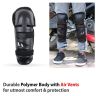 AllExtreme EXKGT4P Breathable Adjustable Knee Shin & Elbow Pads Motorcycle Racing Riding Unisex Knee Guard Armor Protective Gear with Microfiber Towel