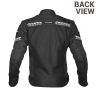 Allextreme SPEEDO Bike Riding Jacket Mesh Fabric with Motorcycle Rider Back Elbows Shoulders Protection and All Season Night Visibility Sticker for Men (Black & White, L)