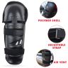 AllExtreme EXKGT4P Breathable Adjustable Knee Shin & Elbow Pads Motorcycle Racing Riding Unisex Knee Guard Armor Protective Gear with Microfiber Towel