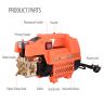 AllExtreme 1800W High Power Car Pressure Washer Pump 125 Bar Portable Cleaning Machine with Accessories 9 L/MIN Flow Rate for Cars Bikes Indoor & Outdoor Garden