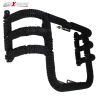 Allextreme with 3 Rod Bars Leg Guard with Wrapped Rope for Royal Enfield Bullet Standard, Royal Enfield Bullet Classic
