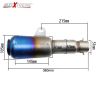 AllExtreme 51mm Inlet Long Grenade Launcher Shape Exhaust Pipe Muffler Silencer with Grenade Explosion Fire Shot Sound for Scooter Motorbike Street Dirt Bike ATV Quad Bike - Grey Blue