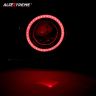 Allextreme EXRU7F1 Super Power Spot Beam U7 Led Fog Light, With Angel Eyes Light Ringthree Mode High Beam 125W Cree Fog Spotlight For Motorcycle 1Pc - Red