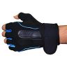 Allextreme ‎AENG001 Multipurpose Gym and Bike Wrist Half Finger Gloves for Fitness Weightlifting Exercise Sport Cycling (Blue_Large)