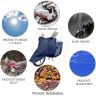 Allextreme XL-7015 Universal Full Bike Body Cover Water Resistant Dustproof Rustproof Two Wheeler Body Cover for Indoor Outdoor Protection (Navy Blue & White, X-Large)