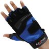 Allextreme Multipurpose Half Finger Fitness Gloves for Weightlifting Exercise, Cycling Sports (Blue, Large)