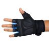 Allextreme ‎AENG001 Multipurpose Gym and Bike Wrist Half Finger Gloves for Fitness Weightlifting Exercise Sport Cycling (Blue_Large)