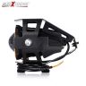 Allextreme U7 Led Fog Light Bike Driving Drl Fog Light Spotlight, High/Low Beam, Flashing-With Red Angel Eyes Light Ring (Pack Of 2),Red