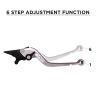 Allextreme AX-LEV64 Clutch Brake Lever Heavy Duty 6 Positions Adjustment for Triumph Tiger (Silver, 2 Pcs)