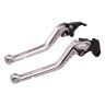 Allextreme AX-LEV64 Clutch Brake Lever Heavy Duty 6 Positions Adjustment for Triumph Tiger (Silver, 2 Pcs)