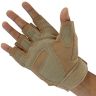 ALLEXTREME Half Finger Bike Gloves (Brown, Large)