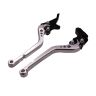 Allextreme AX-LEV64 Clutch Brake Lever Heavy Duty 6 Positions Adjustment for Triumph Tiger (Silver, 2 Pcs)