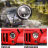 Allextreme EX7ITC2 7 Inch Full Ring Round White LED Headlight with Hi/Low Beam Tricolour Angel Eye Lamp Compatible with Bullet, Harley Davidson Jeep Wrangler (75W, Pack of 2)